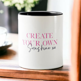 Taza Bicolor Crear su propio mensaje Inspirador de Sunshine xo