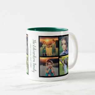 Taza Bicolor Crear su propio nombre familiar de colección de f