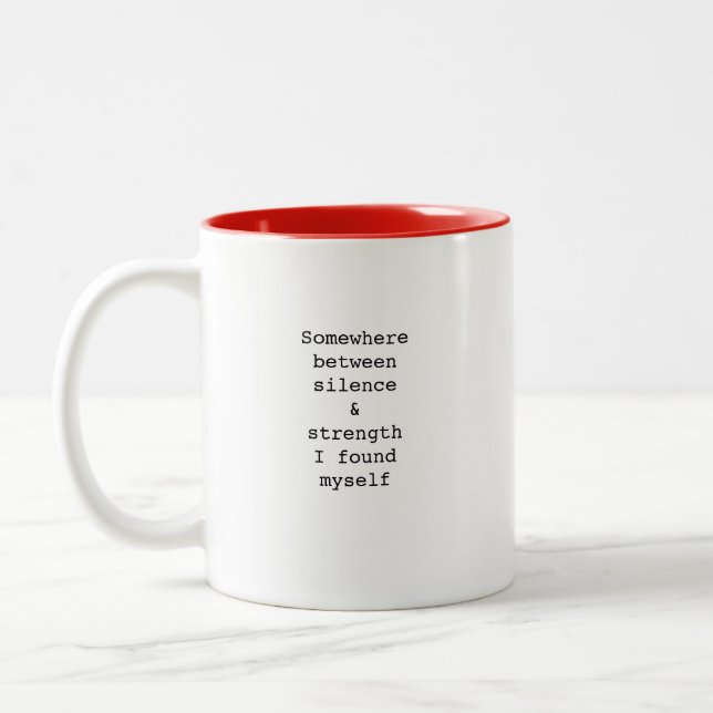 Taza Bicolor Create Your Own Custom Quote Coffee Mug (Izquierda)