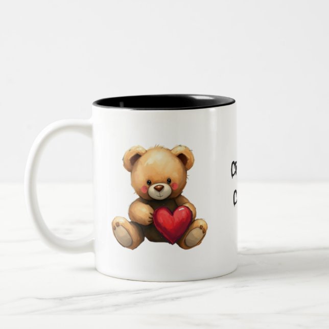 Taza Bicolor Created to Create Teddy Bear 11oz Mug (Izquierda)