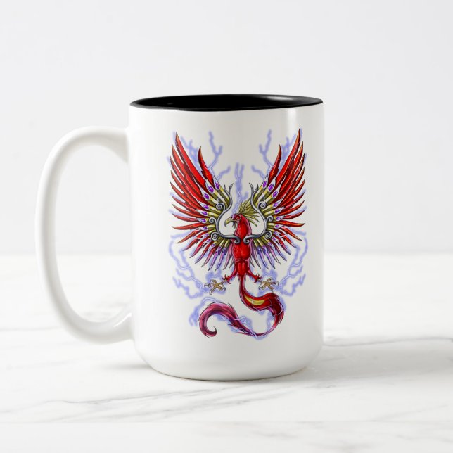 Taza Bicolor Creatura Criptica De Thunderbird (Izquierda)