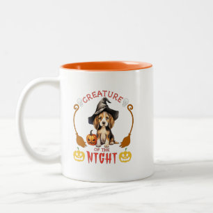 Taza Bicolor Creatura Del Beagle Nocturno