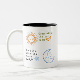 Taza Bicolor Crecer Con El Sol, Respirar Con La Luna
