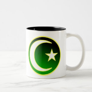 Taza Bicolor Creciente y estrella del Islam
