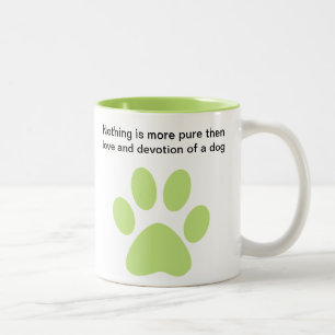 Taza Bicolor Credo de los amantes del perro