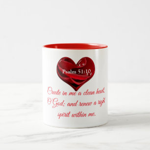 Taza Bicolor Cree en mí un corazón limpio