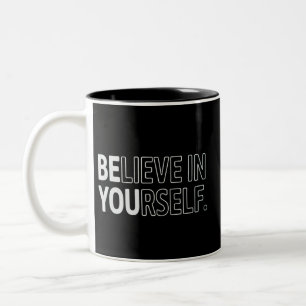 Taza Bicolor Cree En Sí Mismo Profesor Motivacional Positivo