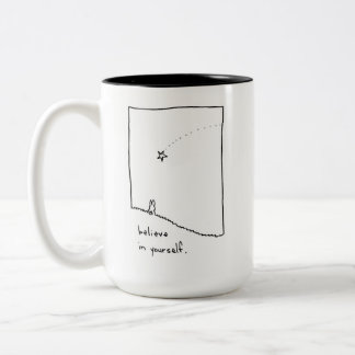 Taza Bicolor Cree en ti mismo