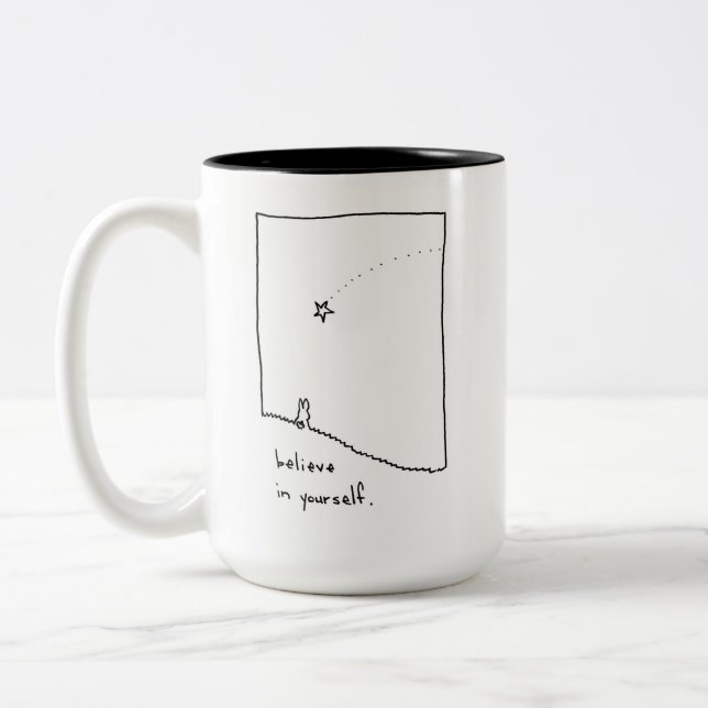 Taza Bicolor Cree en ti mismo (Izquierda)