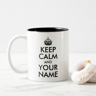 Taza Bicolor Cree sus los propios guardan calma y su nombre