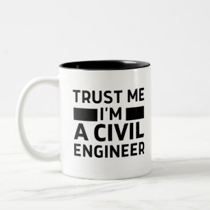 Taza Bicolor Créeme, soy ingeniero civil