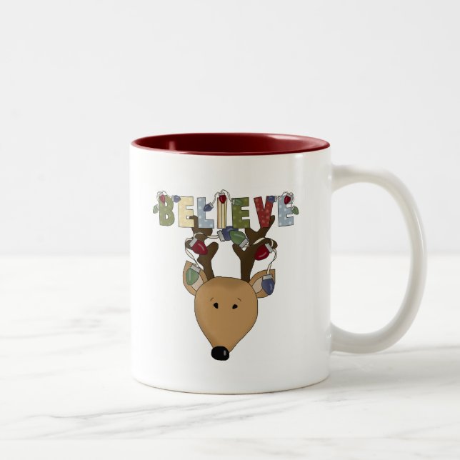 Taza Bicolor Creen renos navidades (Derecha)