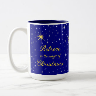 Taza Bicolor Creer en la magia de los Navidades Mug