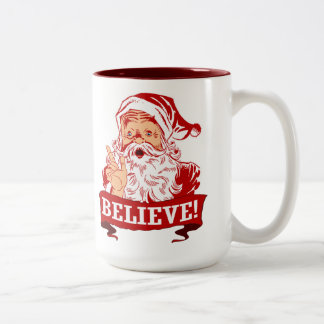 Taza Bicolor Creer en Santa Claus