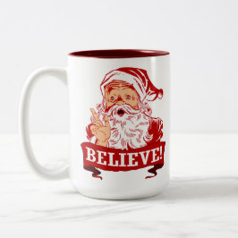 Taza Bicolor Creer en Santa Claus