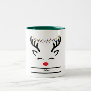Taza Bicolor Creer Navidades renos