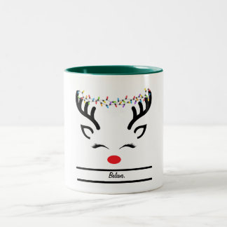 Taza Bicolor Creer Navidades renos