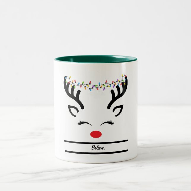 Taza Bicolor Creer Navidades renos (Centro)
