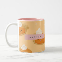 Taza Bicolor Crema de azotes personalizada de calabaza de piel 