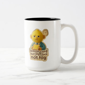 Taza Bicolor Crema de Limón Pero Mi Reloj No Niebla – Edición C