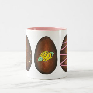 Taza Bicolor Crema de mantequilla de chocolate Crema de Pascua