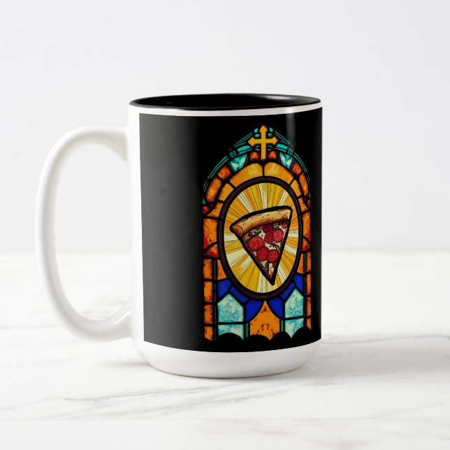 Taza Bicolor Creo en pizza (Izquierda)