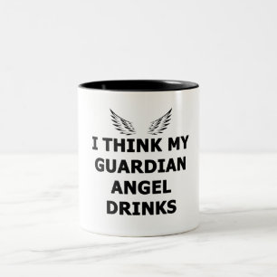 Taza Bicolor Creo que mi ángel de la guarda bebe