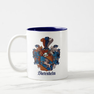 Taza Bicolor Crest familiar ancestral para Shetenhelm
