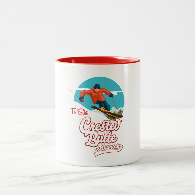 Taza Bicolor Crested Butte para esquiar (Centro)