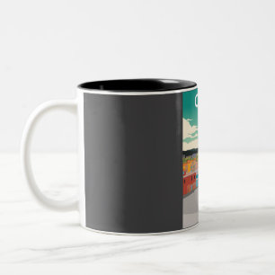 Taza Bicolor Crete Grecia Grecia Mínimo Viaje en Línea Aérea de