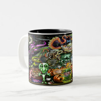 Taza Bicolor Criaturas mágicas de café de dos tonos