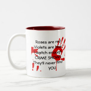 Taza Bicolor Crimen de horror muestra mugre