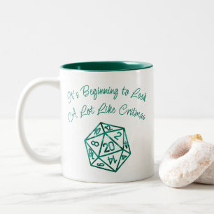 Taza Bicolor Crímenes de RPG   Lime Green Tabletop Role Player