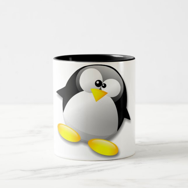 TAZA BICOLOR CRISTAL DE LINUX TUX (Centro)