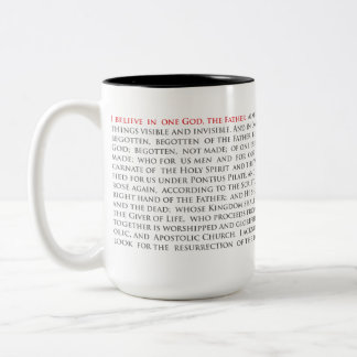 Taza Bicolor Cristiano ortodoxo Nicene Creed Mug de 15oz de dos