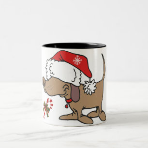TAZA BICOLOR *CRISTMAS PUPPY** VACACIONES