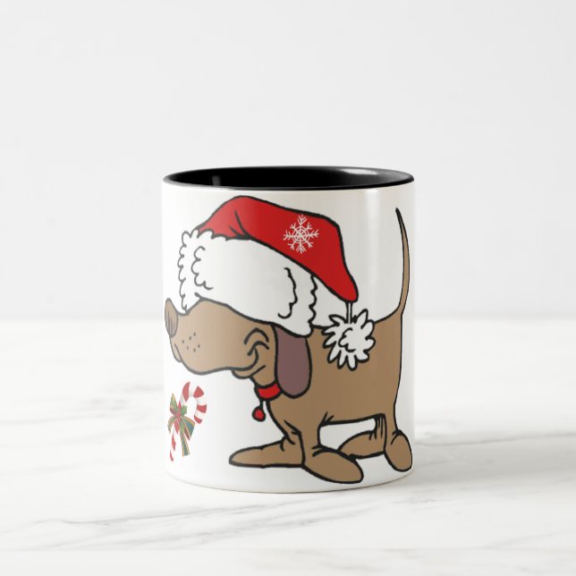TAZA BICOLOR *CRISTMAS PUPPY** VACACIONES (Centro)