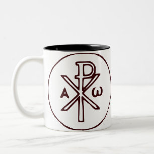 Taza Bicolor Cristograma sagrado Chi-Rho Arte Fino