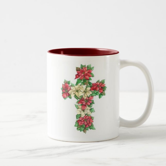 Taza Bicolor Cross Mug - Poinsettia (Derecha)