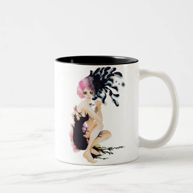 Taza Bicolor Crow girl-Mug (Derecha)