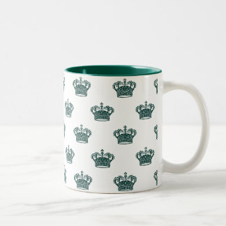 Taza Bicolor Crown 01 - Hunter Green en White