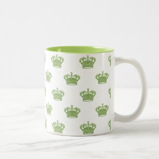 Taza Bicolor Crown 01 - Lime sobre blanco