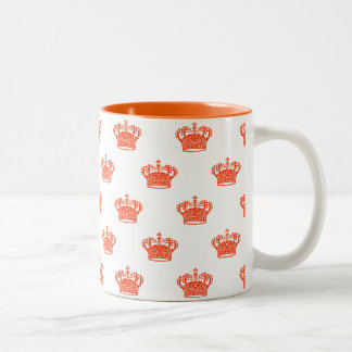 Taza Bicolor Crown 01 - Naranja en blanco