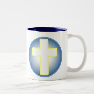 Taza Bicolor Cruz cristiana