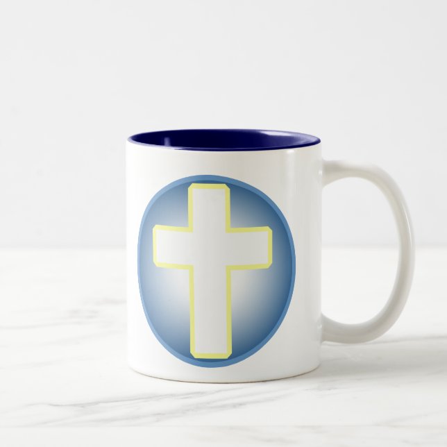 Taza Bicolor Cruz cristiana (Derecha)
