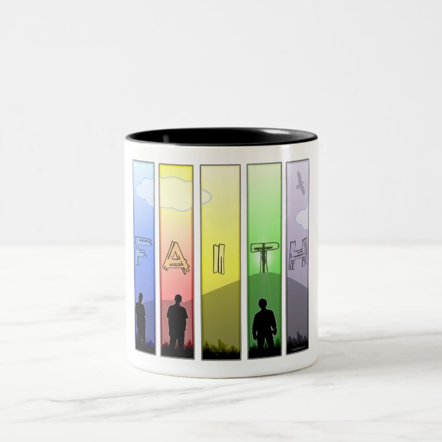 Taza Bicolor Cruz de fe (Centro)