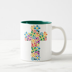 Taza Bicolor Cruz de la flor