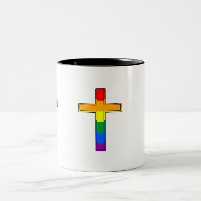 Taza Bicolor Cruz gay (Centro)