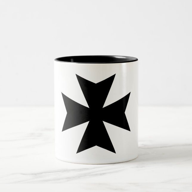 Taza Bicolor Cruz maltesa negra (Centro)