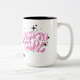 Taza Bicolor Crypto Chica Coffee Mug